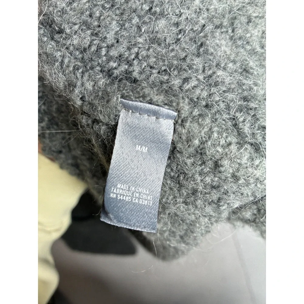 Aerie Womens‎ Gray Wool Alpaca Blend Open Front Cardigan Sweater Size Medium